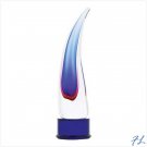 AZURE ABSTRACT GLASS SCULPTURE - 38979