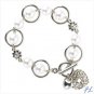 PEARL BRACELET W/HEART CHARM - 38507