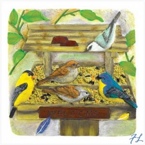 BACKYARD BIRDFEEDER PLAQUE - 38267