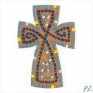 EARTHENWARE MOSAIC CROSS - 38260