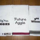 Aggie burp cloths