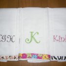 Girl themed Burp cloth set