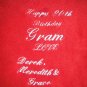 Fleece blanket embroidered