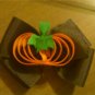 Halloween Thanksgiving pumpkin and brown pinwheel bow