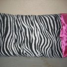 Zebra and hot pink pillowcase
