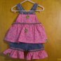 John Deere Pink and green girls' overalls shortalls