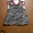 Zebra and hot pink vintage criss cross dress