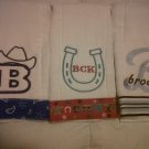 Cowboy western boy theme burp cloth set