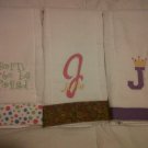 Girly princess and polka dots burp cloth set