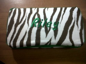 Brown zebra wipes case