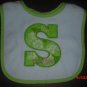 Applique monogram bib
