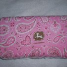 Pink John Deere wipes case