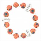 "Don't Worry" Beaded Bracelet {39098}