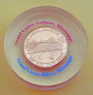 1998 grand casino coushatta collector coinswith horse