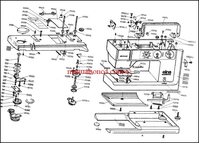 elna carina parts