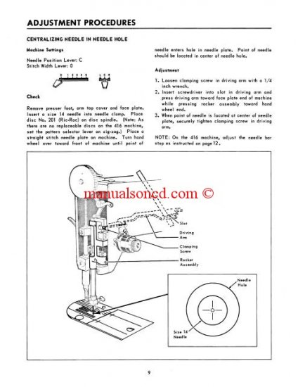 Singer 416 and 418 Stylist Sewing Machine Service And Repair Manual