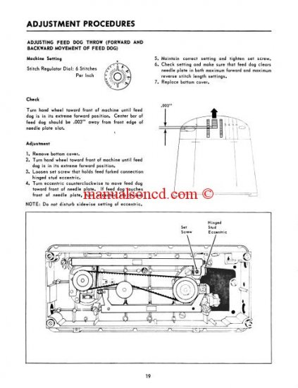 Singer 416 and 418 Stylist Sewing Machine Service And Repair Manual