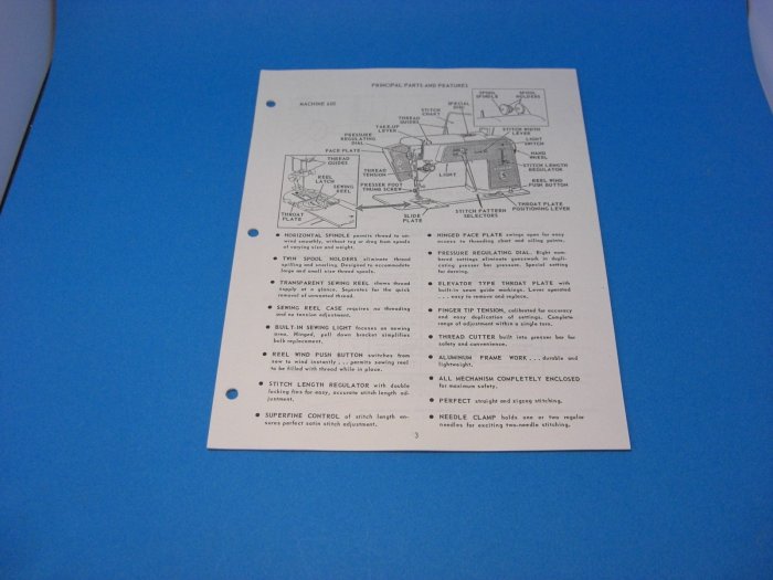 Singer Touch & Sew Deluxe Zig-Zag 600 Sewing Machine Instruction Manual