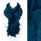 Fur Lined Rib Knit Soft Fashion Style Fall Winter Scarf Beautiful Teal Blue SF00241TL