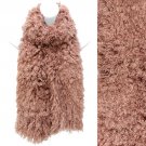 Soft Luxurious Synthetic Faux Curly Fur Long Puffy Scarf Pink SF00256PK