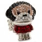 Monkey Crystal Rhinestone Stretch Adjustable Fashion Cocktail Ring Silver Multi  RG00155RDMT