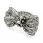 Stunning Ribbon Bow Crystal Rhinestone Chunky Fashion Stretch Ring Silver Clear RG00159ASCL