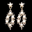Bridal Wedding Jewelry Crystal Rhinestone Pearl Elegant Dangle Earrings Gold  ER00414GDCLCM