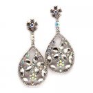 Bridal Wedding Jewelry Crystal Rhinestone Glamorous Teardrop Dangle Earrings  ER00420RDCLAB