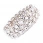 Bridal Wedding Jewelry Stunning Chic Crystal Rhinestone Stretch Bracelet Silver BR00350RDCL