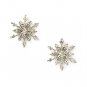 Gorgeous Crystal Rhinestone Dazzle Winter Snowflake Fashion Stud Earrings Silver ER00572RDCL