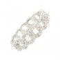 Bridal Wedding Jewelry Crystal Rhinestone Classic Oval Linked Stretch Bracelet BR00361RDCL