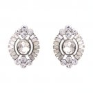 Bridal Wedding Jewelry Crystal Stone Simple Modern Oval Fashion Stud Earrings SV ER00583RDCL