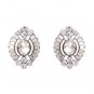 Bridal Wedding Jewelry Crystal Stone Simple Modern Oval Fashion Stud Earrings SV ER00583RDCL