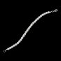 Bridal Wedding Jewelry Crystal Rhinestone Pearl Single Linear Bracelet Silver BR00372RDCLWT