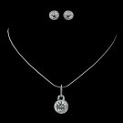 Bridal Wedding Jewelry Set Crystal Rhinestone Simple Soft Linear Drop Necklace JS00378RDCL