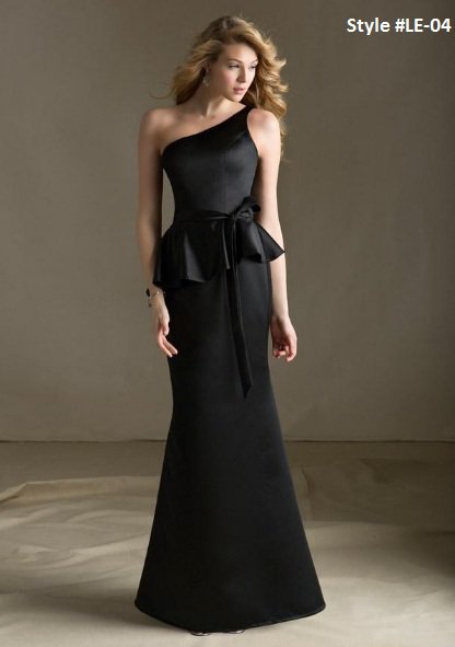 x #LE-04 One Shoulder Evening Wear, After 5 Black Tie Evening Dresses
