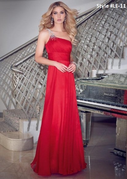 x #LE-11 Red Evening Dresses, Spaghetti Strap Formal Dresses