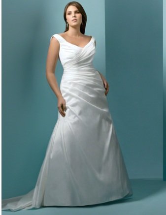 x #B2054 Satin Plus Size Bridal Gowns