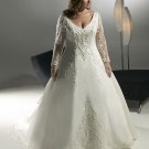 x #B2033 Long Sleeve Plus Size Wedding Dresses