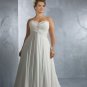 #B1022X Aline Plus Size Wedding Dresses, Chiffon Bridal Gowns