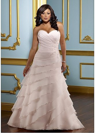 x #B2020 - Organza Wedding Dresses for Larger Women