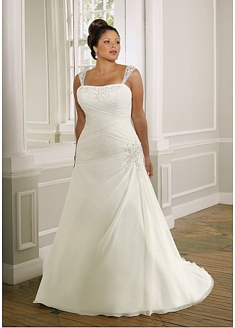 x #B2024 - Plus Size Bridal Gowns w Straps