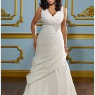 x #B2026 Satin Bridal Gowns for Plus Size Women