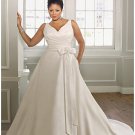x #B2027 - Silk Taffeta Wedding Dresses for PLus Size Women