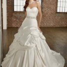 #524690F x | Satin Wedding Dresses with Belt