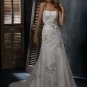 #BDW-011 x Custom Wedding Gown with Sash or Belt, Bridal Dress