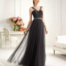 #DW-020 Empire Waist Evening Dresses - Black Evening Gowns #DW-020 Empire Waist Evening Dresses - Black Evening Gowns