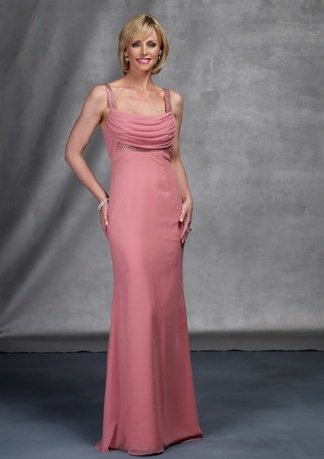 #DW045 x - Coral Special Occasion Dresses - Chiffon Evening Wear