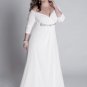 Darius Cordell - Long Sleeve Evening Gowns - White Plus Size Formal Dresses