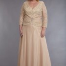 Darius Cordell Plus Size Dresses, Long Sleeve Mother of Bride Gowns